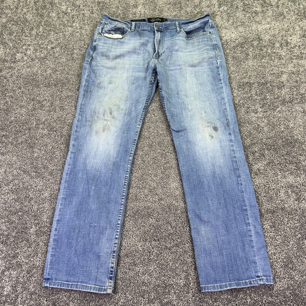 Seeded & Sewn Jeans Mens 38x34 Blue Adam Athletic Fit Medium Wash Denim Stretch